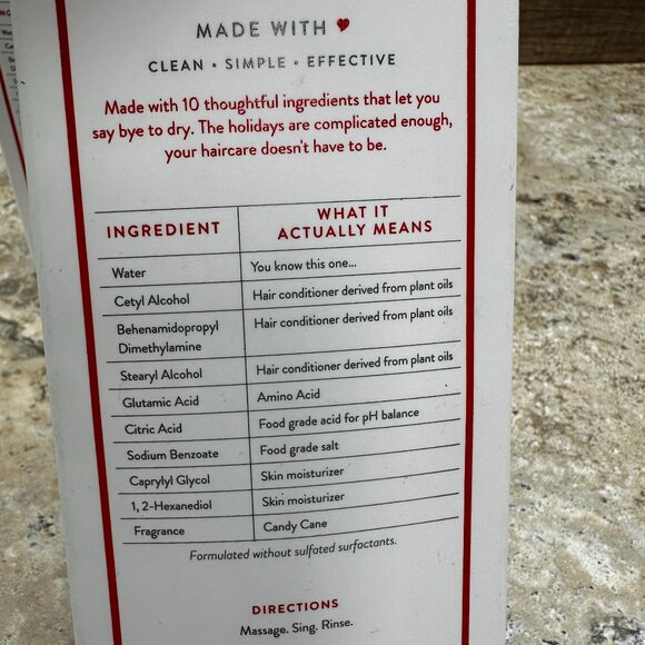 3X Native Candy Cane Moisturizing Conditioner 16.5 fl oz Silicone Sulfate Free - Picture 8 of 9